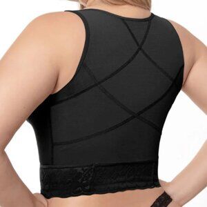 Post Op Bra medium lift w 3D technology material Posture Corrector /Black/-34B/C